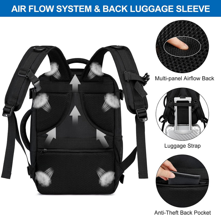 Handgepäck Rucksack 40x20x25 für Ryanair Klein Reiserucksack für Flugzeug Unter Sitzplatz Tasche Lap