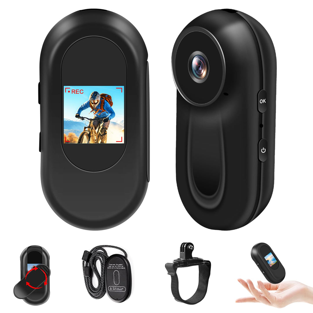 Mini Actionkamera 1080P, Action Cam Motorrad mit 150°Weitwinkel & Nachtsicht, Tragbar wasserdichte S