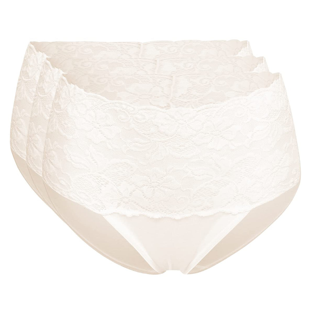 Nina von C. 3er Spar-Pack - Damen - Fine Cotton - Taillen Slip - Baumwolle, Champagner