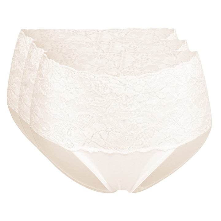 Nina von C. 3er Spar-Pack - Damen - Fine Cotton - Taillen Slip - Baumwolle, Champagner