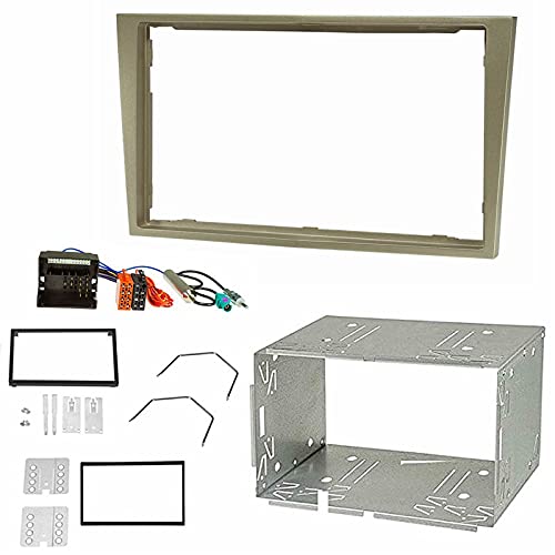 Sound way - 2 DIN Radio Blende Einbau Rahmen Adapter Einbauset kompatibel mit Opel Corsa Astra Antar