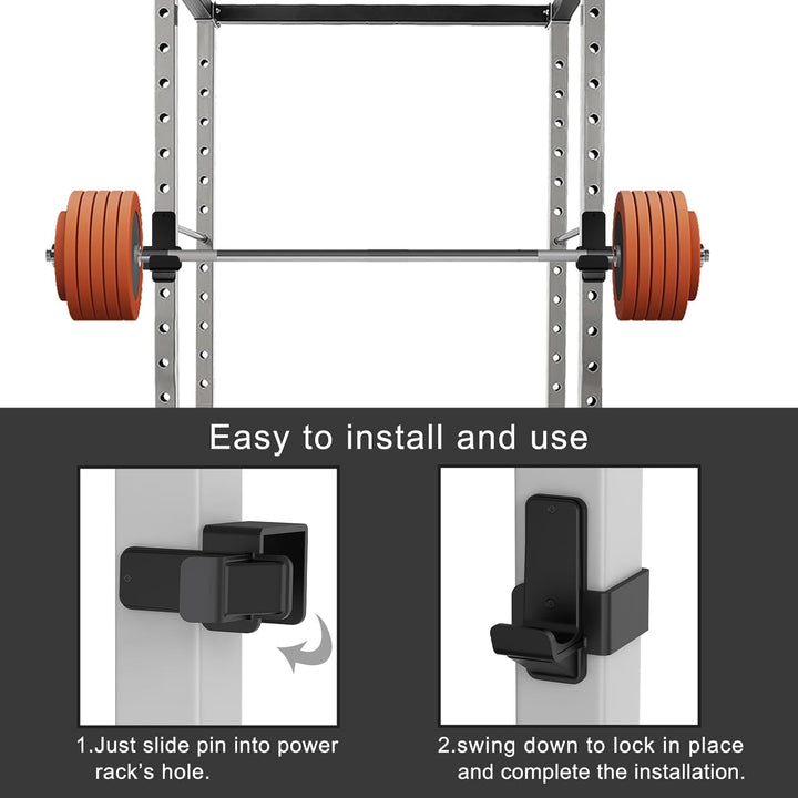 Kipika J-Haken für Power Rack – Unterseite verstärkte Stahlhaken mit Gummiauflage – 2 Stück C: für 3