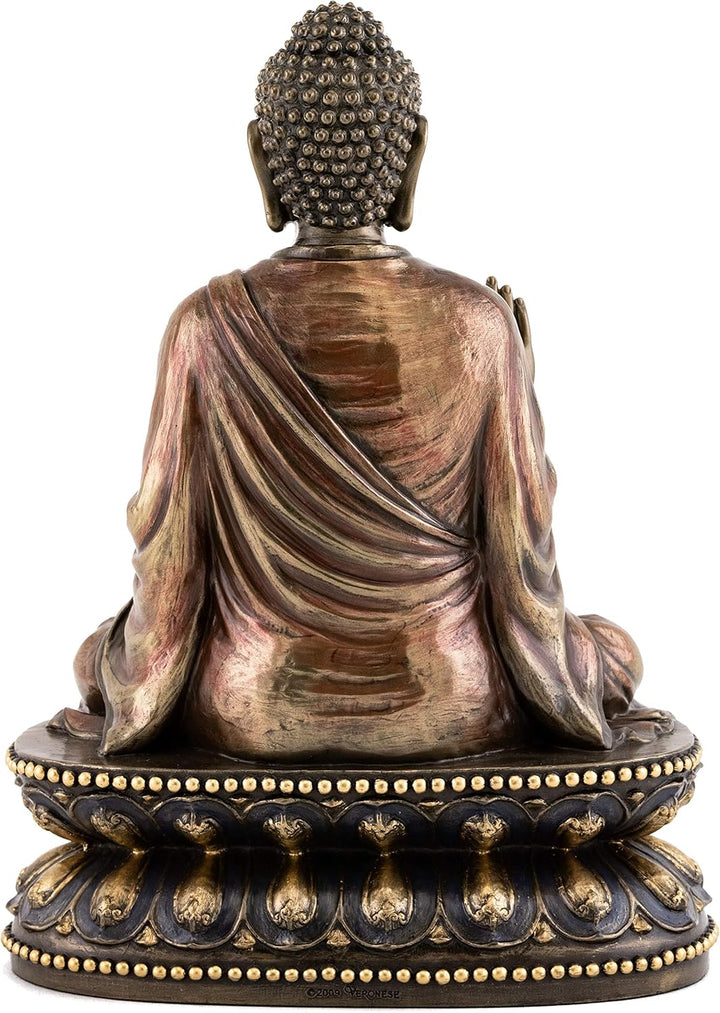 22,9 cm kalt gegossen Bronze Finish Regal Shakyamuni Buddha Statue