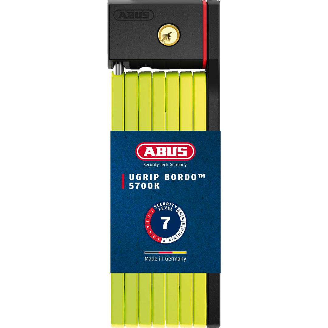 ABUS Faltschloss Bordo uGrip 5700K SH mit Halterung - Fahrradschloss mit 5 mm starken Stäben - ABUS-