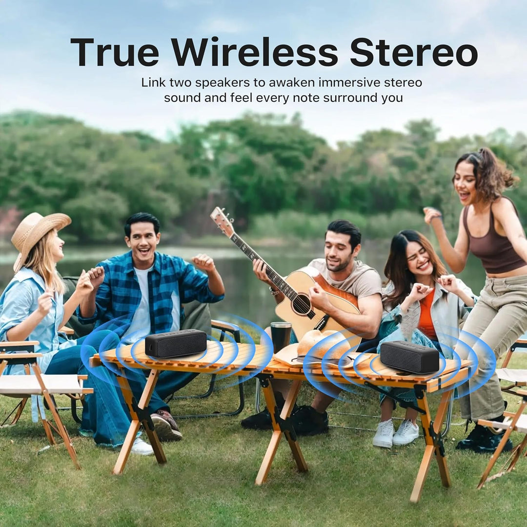 NOBIS 20W Tragbarer Lautsprecher Bluetooth, IP68 Wasserdicht, Bis Zu 24H Wiedergabezeit, TWS-Pairing