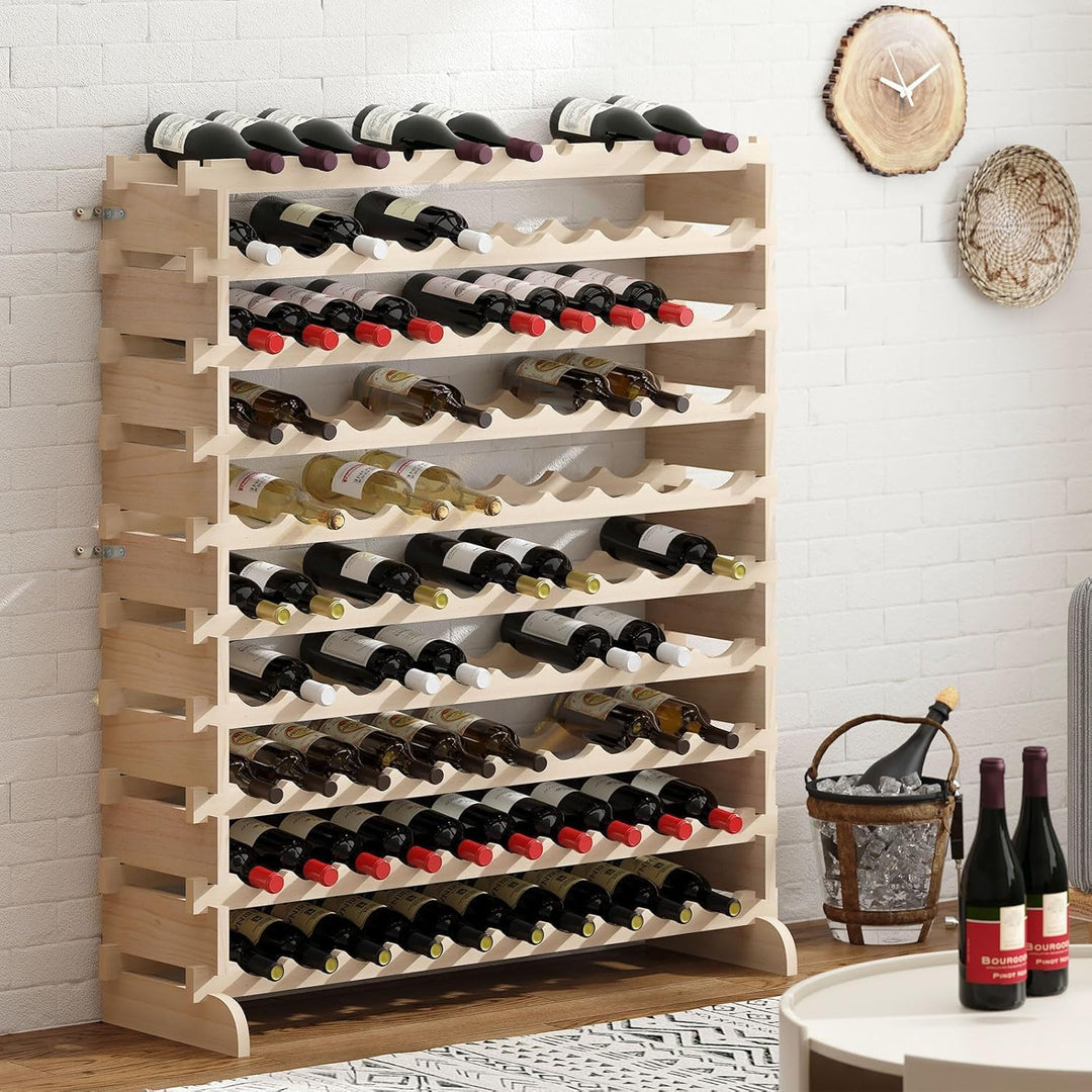 Weinregale Flaschenregal Schränke,Wein Holzregal Weinhalter Weinständer Flaschenständer für Küche,Es