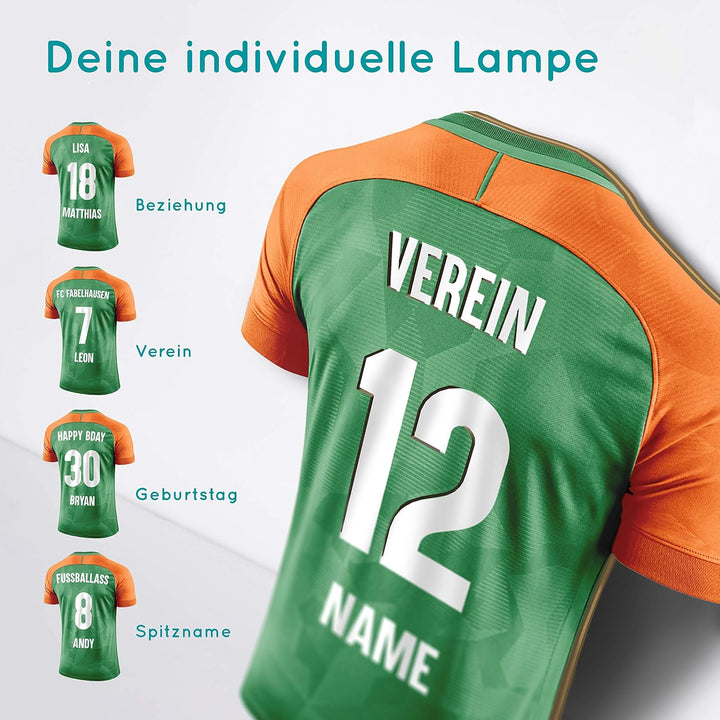Elbeffekt Trikotlampe für Magdeburg Fans aus Holz - personalisierbares Geschenk - schenke Dein indiv