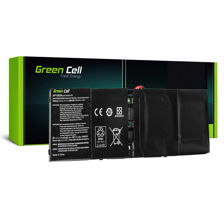 Green Cell 41CP6/60/78 41CP6/60/80 AL13B3K AP13B3K AP13B8K Akku für Acer Laptop (3400mAh 15.0V Schwa