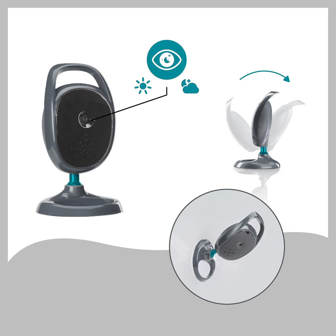 Babymoov Babyphone mit Kamera Essential, 2,4" Bildschirm, Nachtsicht, 2-fach Zoom