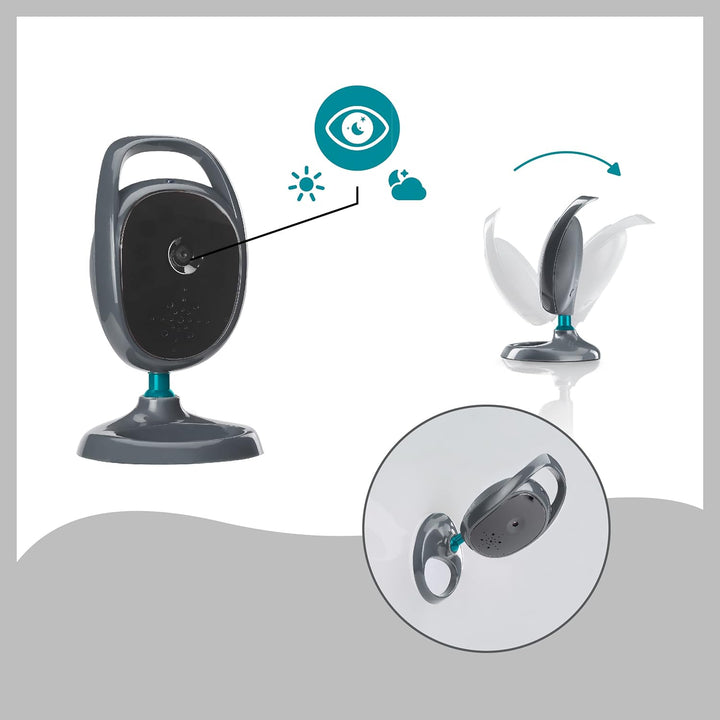 Babymoov Babyphone mit Kamera Essential, 2,4" Bildschirm, Nachtsicht, 2-fach Zoom