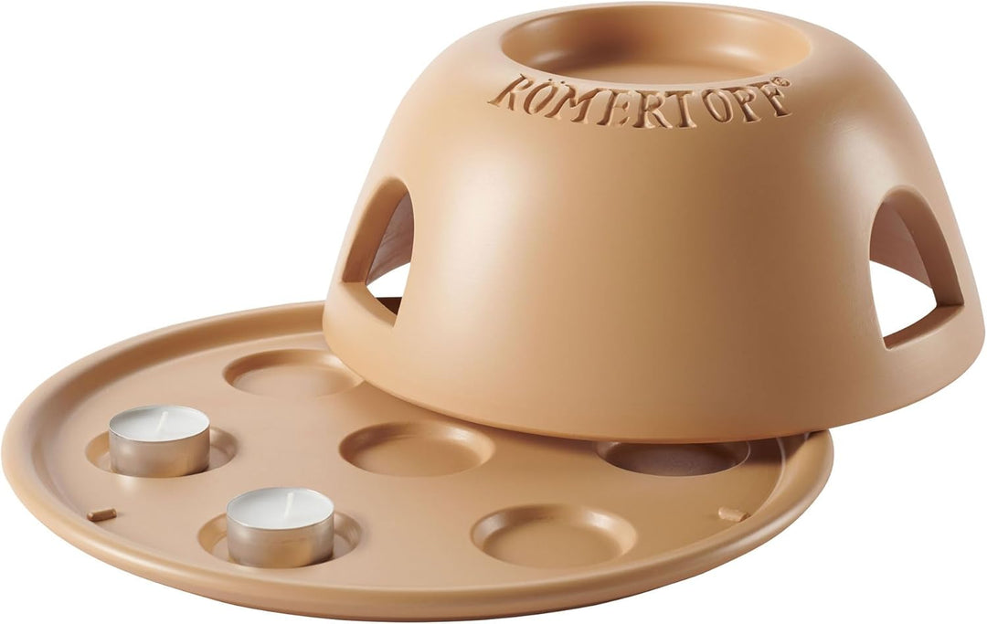 Römertopf Teelicht-Ofen der heisse Heinz Teelichtheizung inkl. Luftbefeuchter 29 cm x 12,5 cm