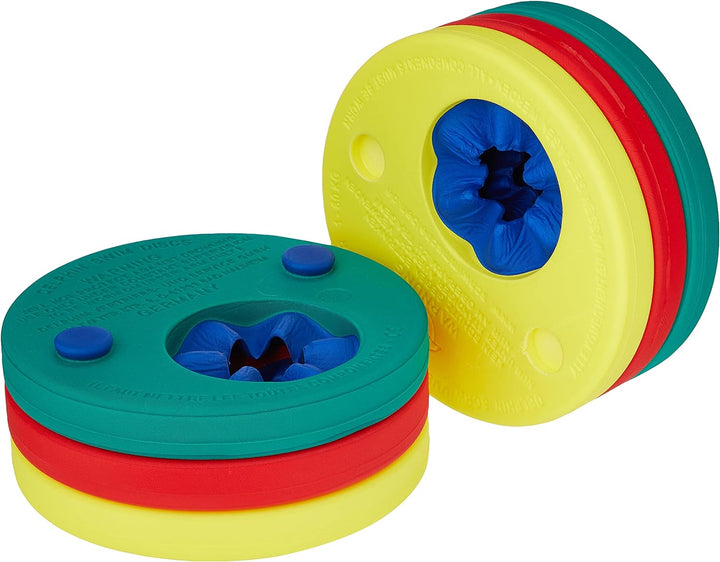 Delphin -Schwimmscheiben, rot-gelb-grün, 4291, bis 60 kg Bundle mit Schwimmgürtel Sealife, grün, Bun