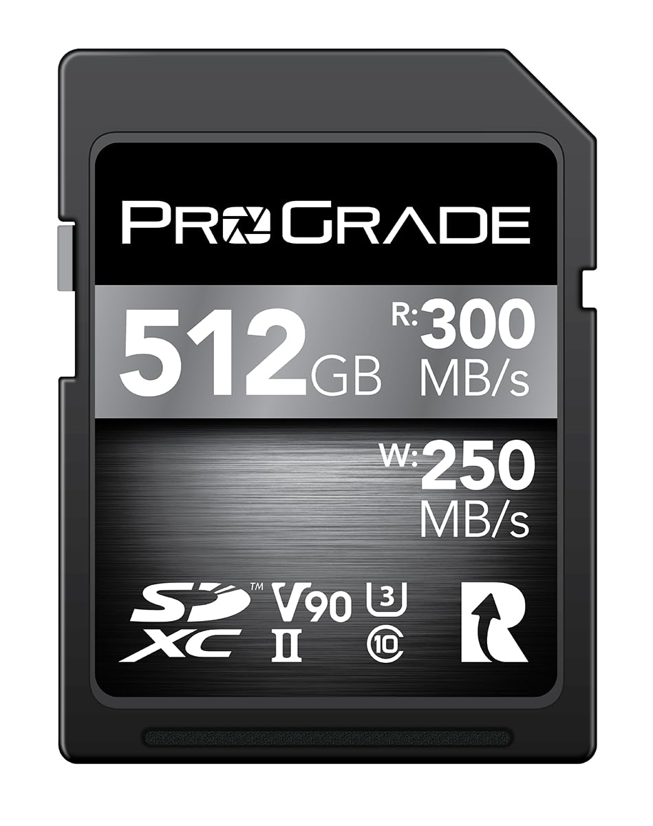 SD UHS-II 512 GB Karte V90 - Bis zu 250MB/s Schreibgeschwindigkeit und 300MB/s Lesegeschwindigkeit |