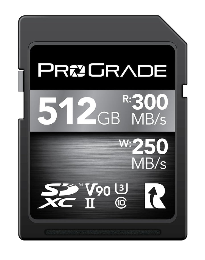 SD UHS-II 512 GB Karte V90 - Bis zu 250MB/s Schreibgeschwindigkeit und 300MB/s Lesegeschwindigkeit |
