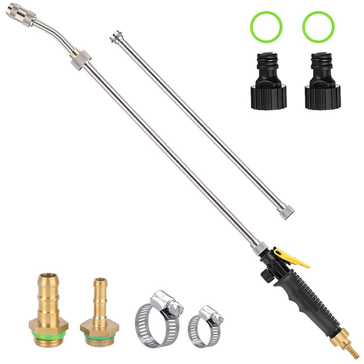 111 cm langer Sprühstab, 2 Messinganschlüsse passend zu 3/8''- und 1/4''-Schläuchen, verstellbarer E