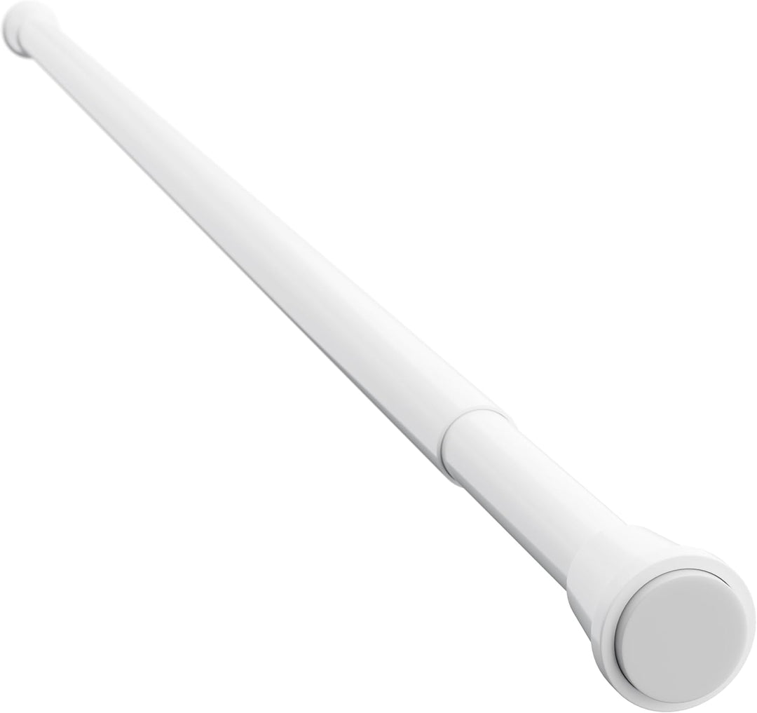 DUSCHVORHANGSTANGE 180 - 300 CM WEISS TELESKOPSTANGE - EXTRA LANG - GARDINENSTANGE SPRING KLEMMSTANG