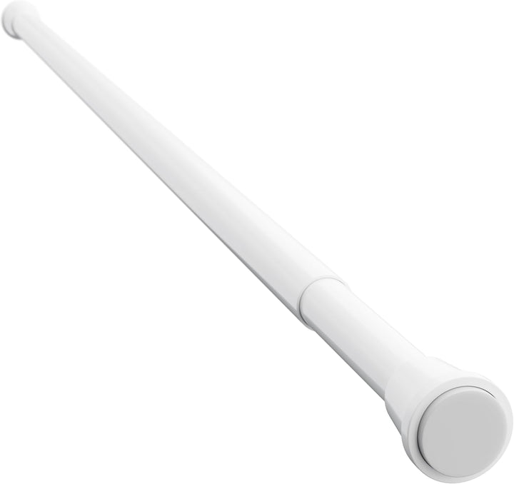 DUSCHVORHANGSTANGE 180 - 300 CM WEISS TELESKOPSTANGE - EXTRA LANG - GARDINENSTANGE SPRING KLEMMSTANG