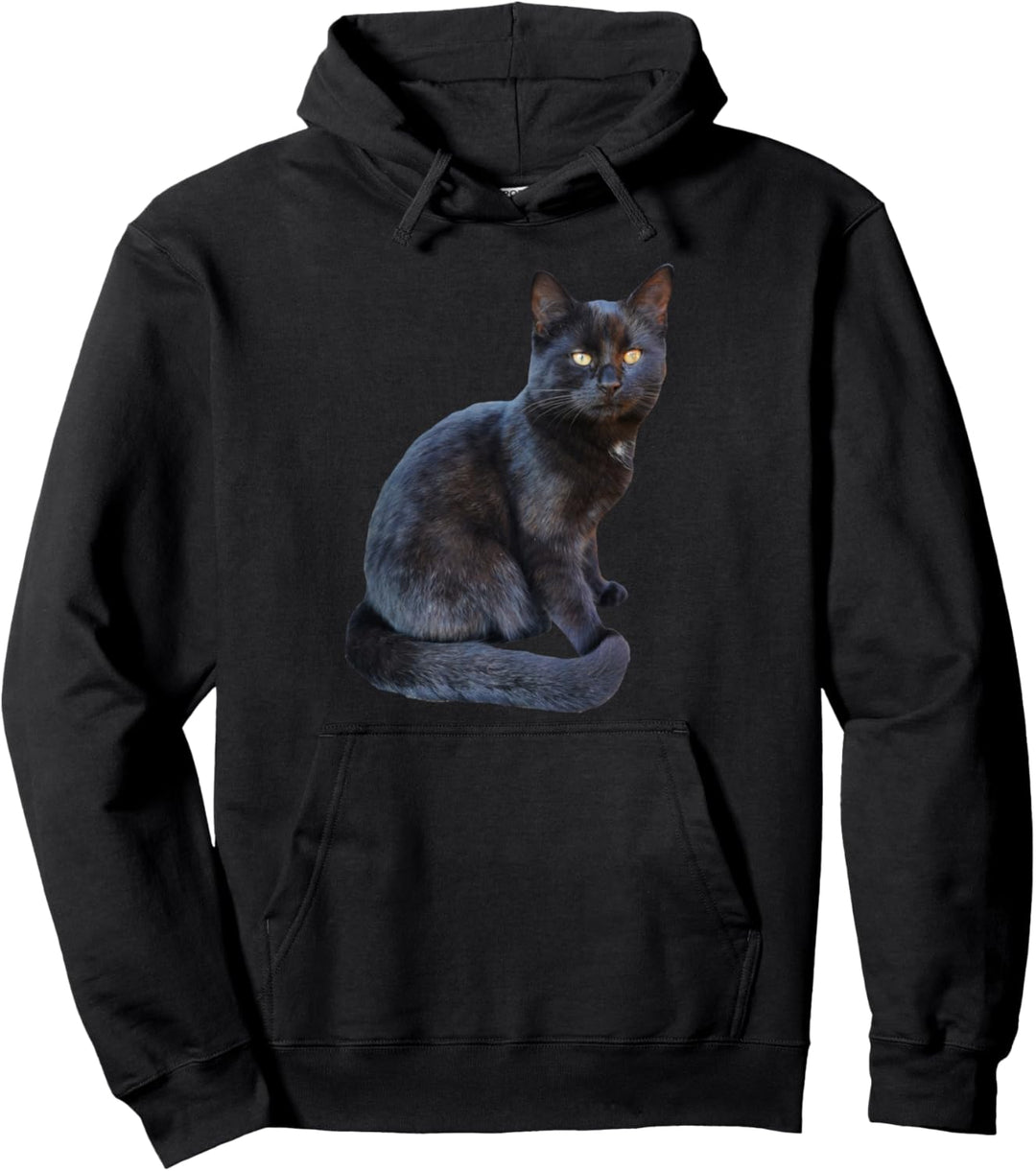 Schwarze Katze Kätzchen Fellnase Geschenk Kitty Babykätzchen Pullover Hoodie