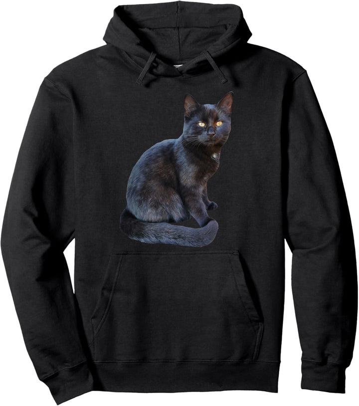 Schwarze Katze Kätzchen Fellnase Geschenk Kitty Babykätzchen Pullover Hoodie