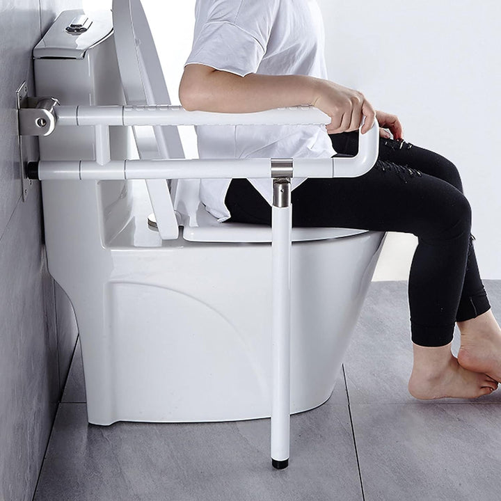 WC Haltegriff Klappbar, Wandstützgriff Stützhilfe Aufstehhilfe Toilette Stütz-Haltegriff Hochklappba