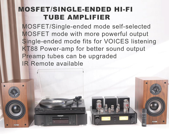 Juson Audio FTA88 Upgrade KT88 Ventilrohrverstärker, Klasse A, HiFi-Vakuumverstärker mit BT 5.4 Mosf