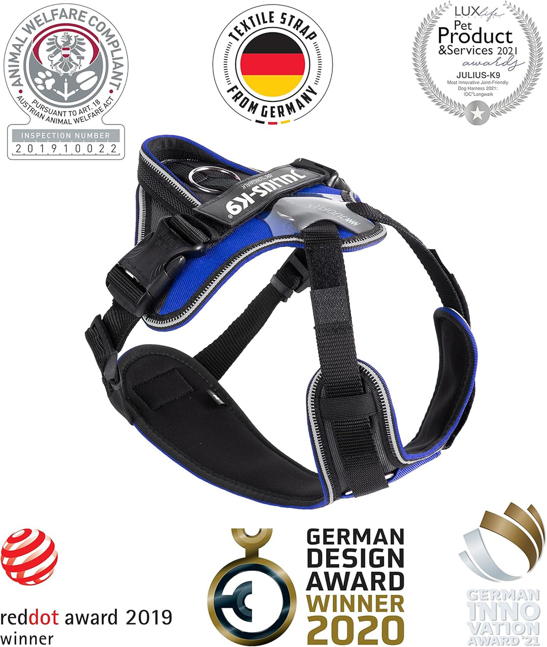 IDC Longwalk Geschirr, Blau-Grau, Grösse: S Blau-Grau S, Blau-Grau S