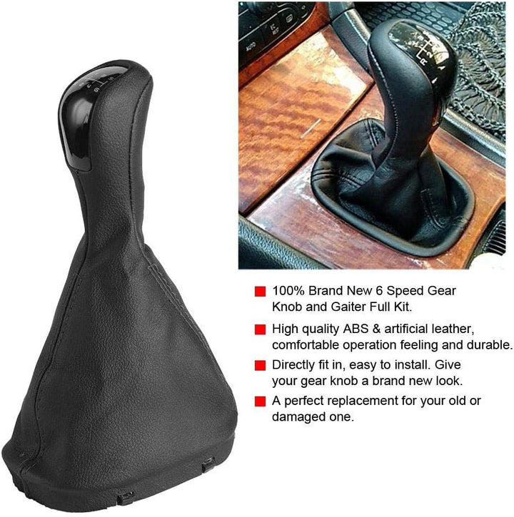 Schaltknauf, 6-Gang-Schaltknauf + Gamaschenmanschette Für Benz C Class W203 S203. Schaltknaufkopf au