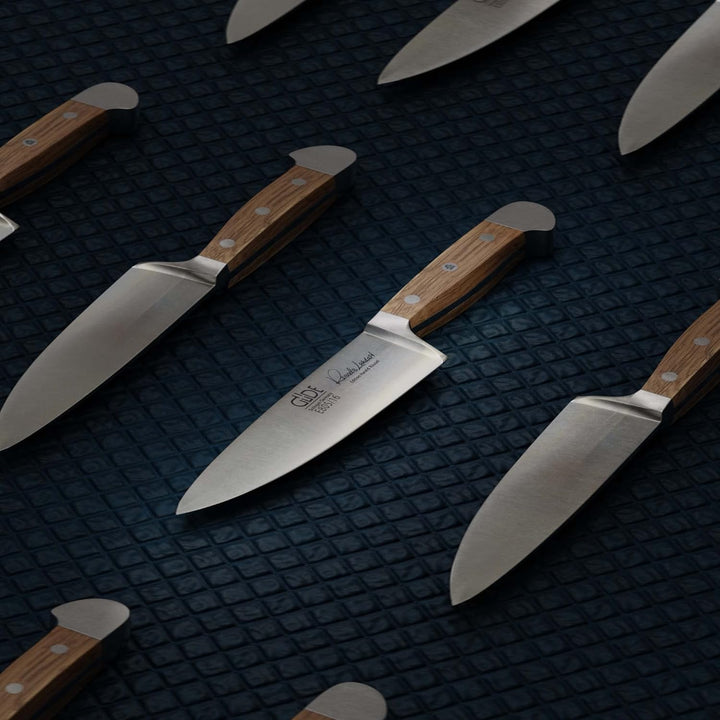 GÜDE Solingen - kleines Kochmesser geschmiedet, 16 cm, Fasseichenholz, ALPHA FASSEICHE, Küchenmesser