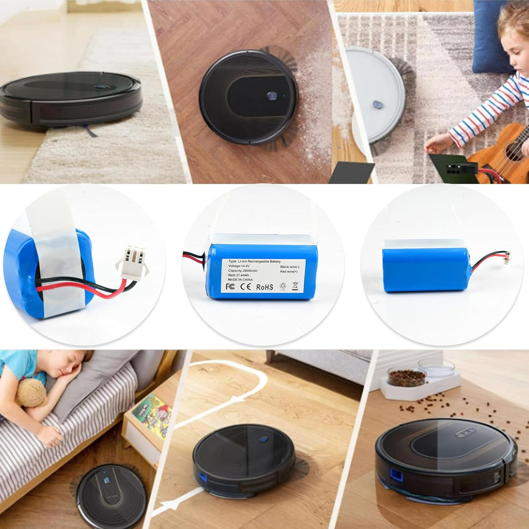 2600mAh 14.4V Ersatzakku für Eufy RoboVac G10 G20 G30 G35 G40 Hybrid, für RoboVac 11 11S 11S MAX 12
