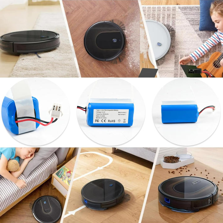 2600mAh 14.4V Ersatzakku für Eufy RoboVac G10 G20 G30 G35 G40 Hybrid, für RoboVac 11 11S 11S MAX 12