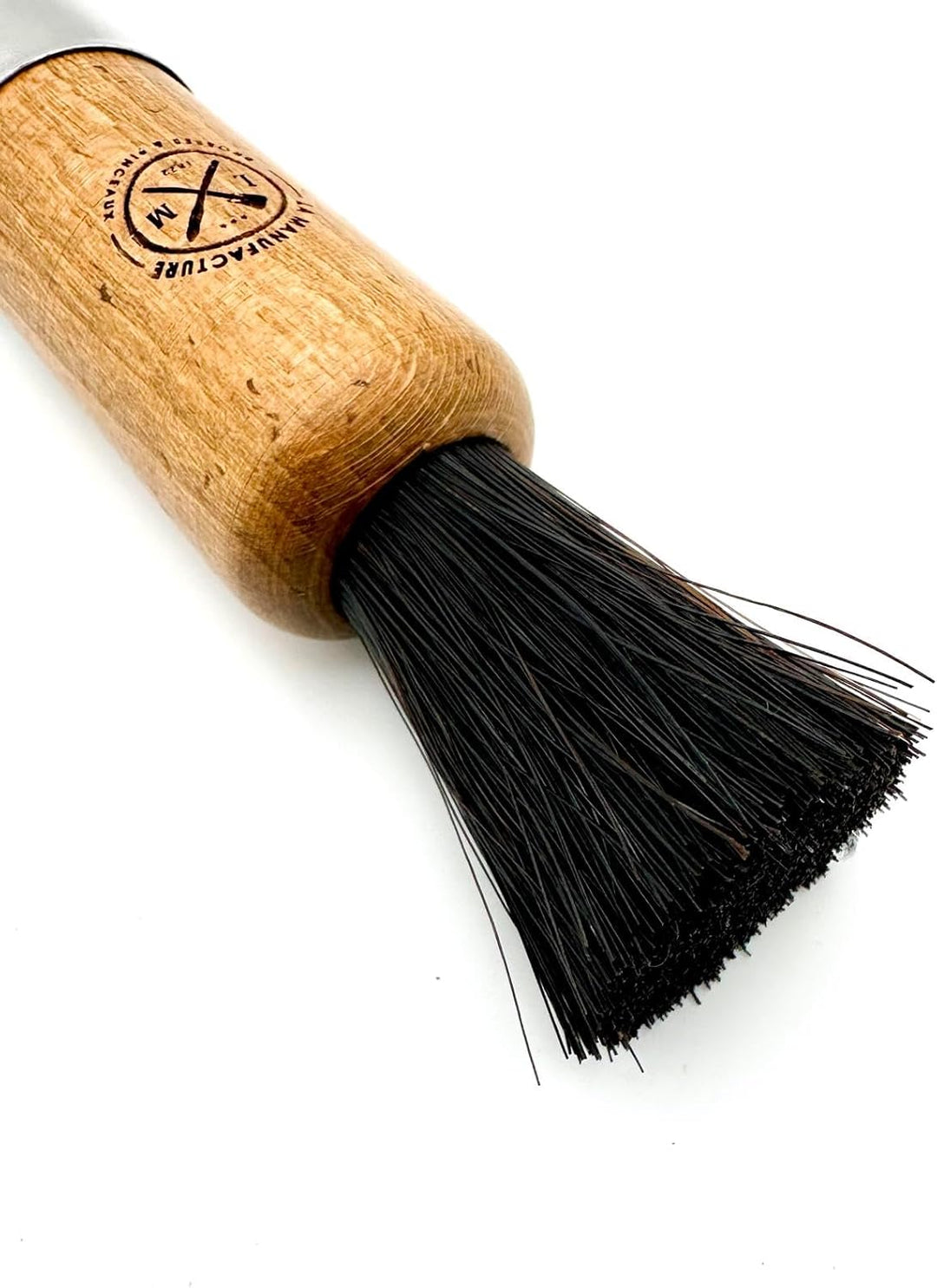 RBN Doppelseitige Naturfaser-Bürste für Pilze und Gemüse, Buchenholzgriff, Braun