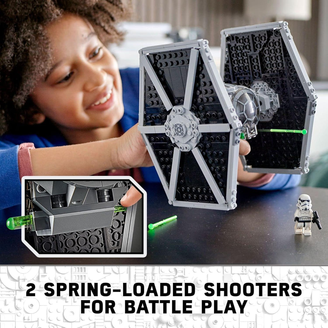 LEGO 75300 Star Wars Imperial TIE Fighter Spielzeug mit Sturmtruppler und Piloten als Minifiguren au