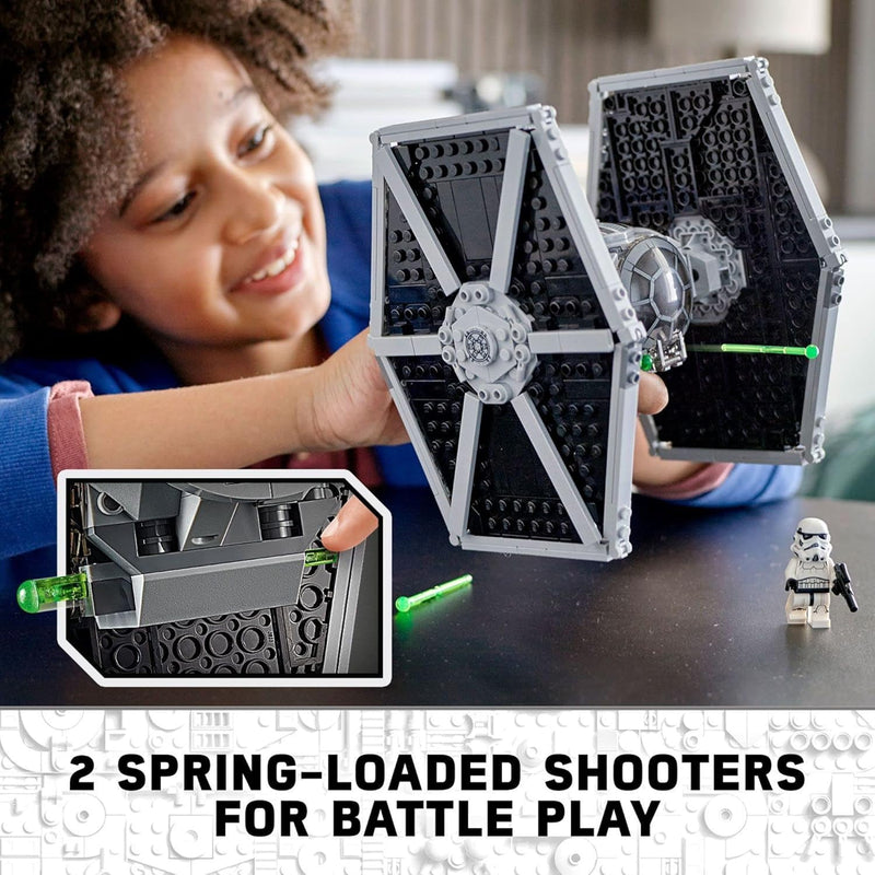 LEGO 75300 Star Wars Imperial TIE Fighter Spielzeug mit Sturmtruppler und Piloten als Minifiguren au
