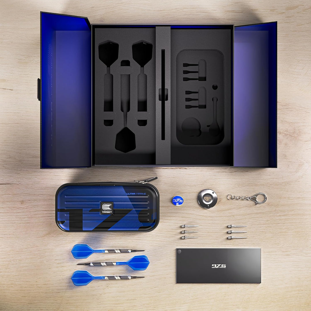 Target Darts 975 Ultra Marine 97.5% Wolfram Soft Tip Dart Satz with K-Flex 20G, 20G