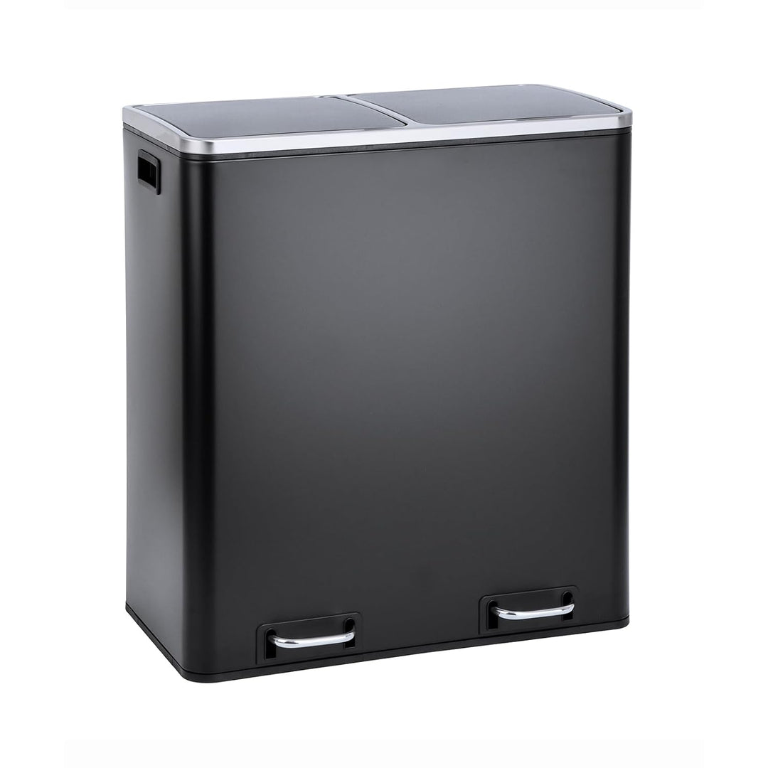 SVITA TM2X30 Treteimer 60 Liter Abfalleimer Mülleimer Design Mülltrennung Papierkorb Küchen-Ordnung