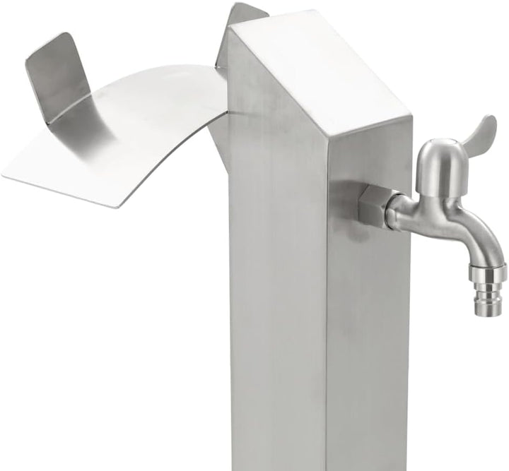 vidaXL Wassersäule Edelstahl 95 cm Wasserzapfstelle Wasserzapfsäule Brunnen