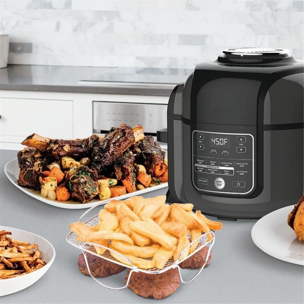 Air Fryer Dehydrator Racks, Edelstahl Obst Fleisch Food Dehydrator Rack Air Fryer Crisper Basket Toa