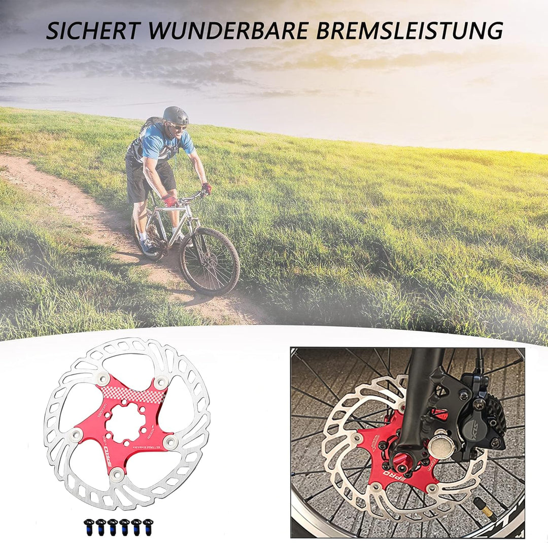 Fahrradscheibenbremsscheibe 160mm 180mm 203mm Mountainbike Schwimmscheibenrotor(Rot 203 mm) Rot 203m