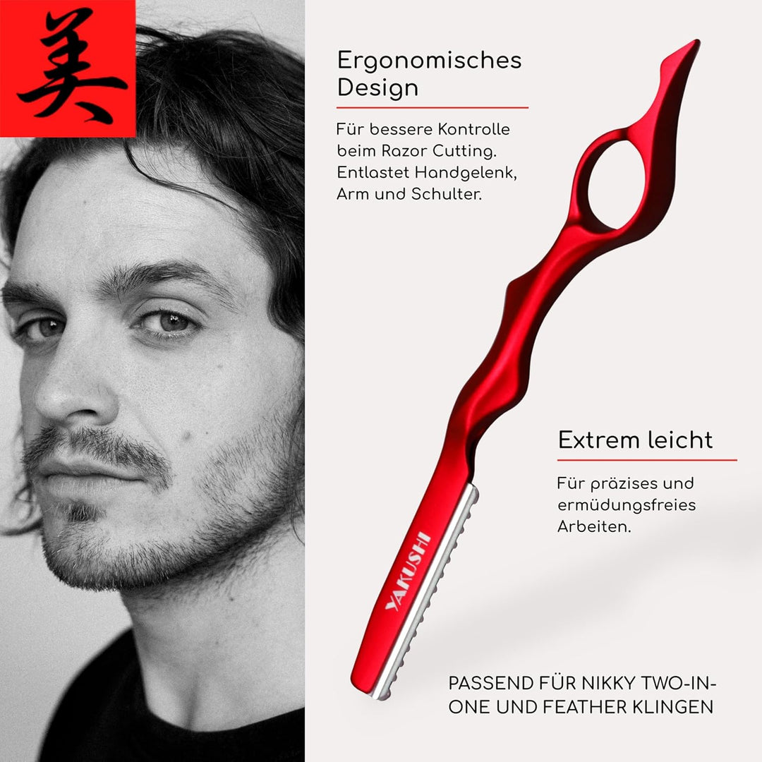 YAKUSHI Pro Razor FLYING Rasiermesser I Effilierer kompatibel mit Nikky Two-in-One & FEATHER Klingen