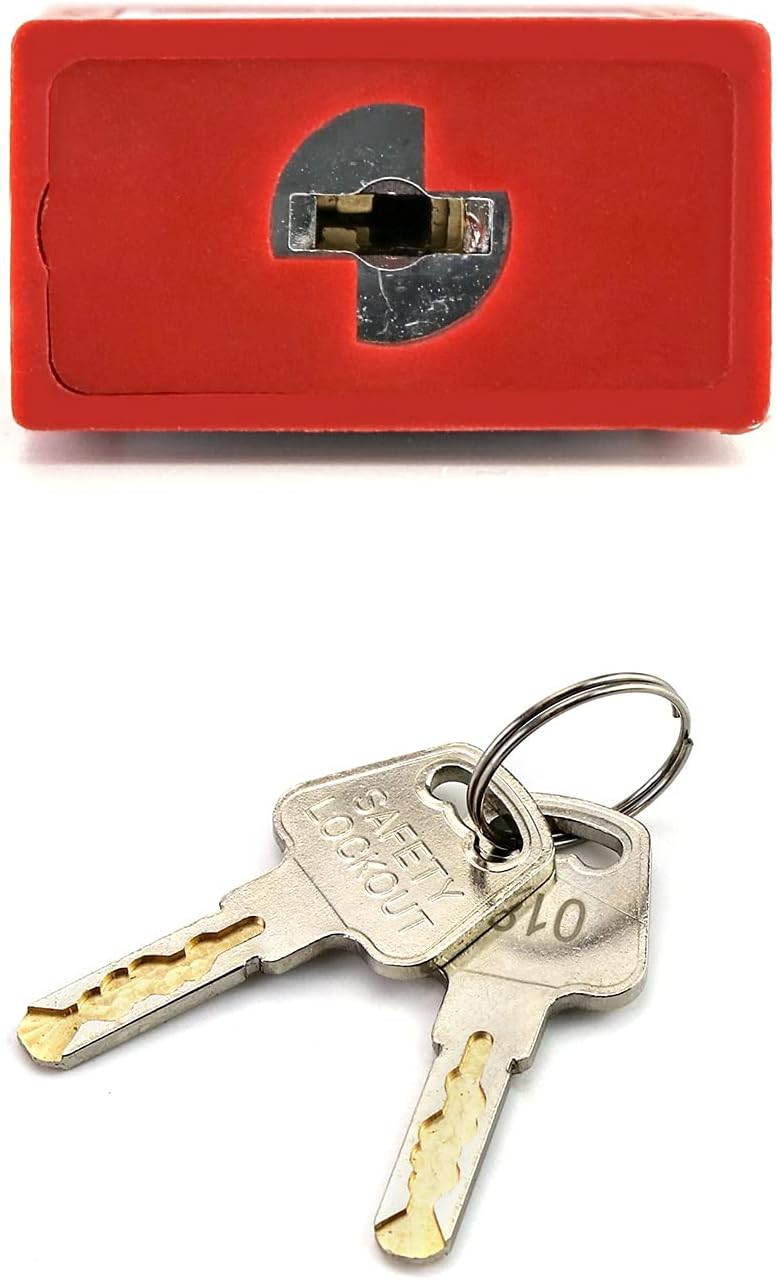 QWORK® Lockout Vorhängeschloss, 2Stk Vorhängeschlösser mit 4 Schlüssel, mit 76 mm verlängertem Schlo