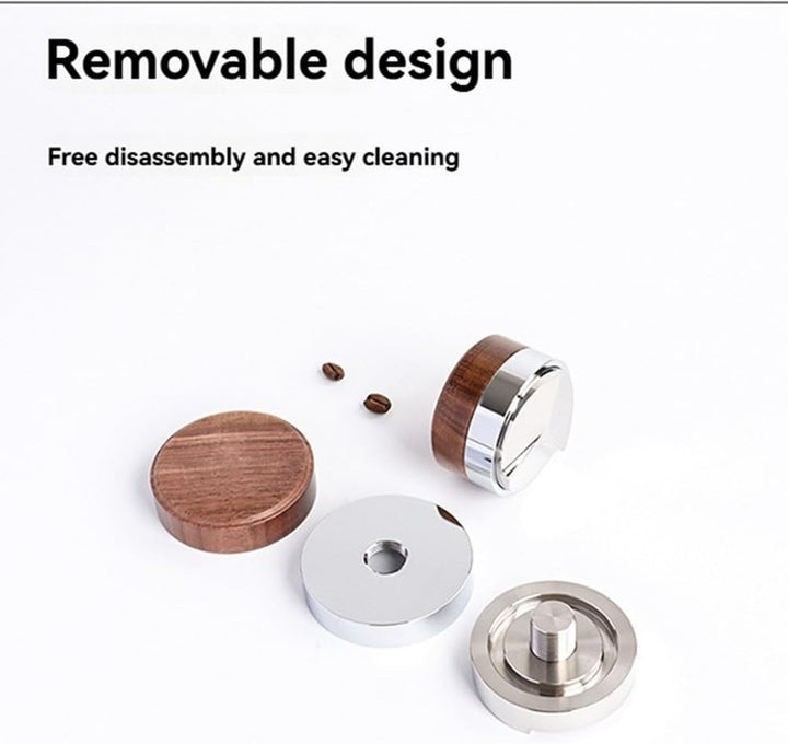 58,5 mm Kaffeestampfer, Kaffeeverteiler-Werkzeug, Walnuss-Abdeckung, Espresso-Leveler, Passend für S