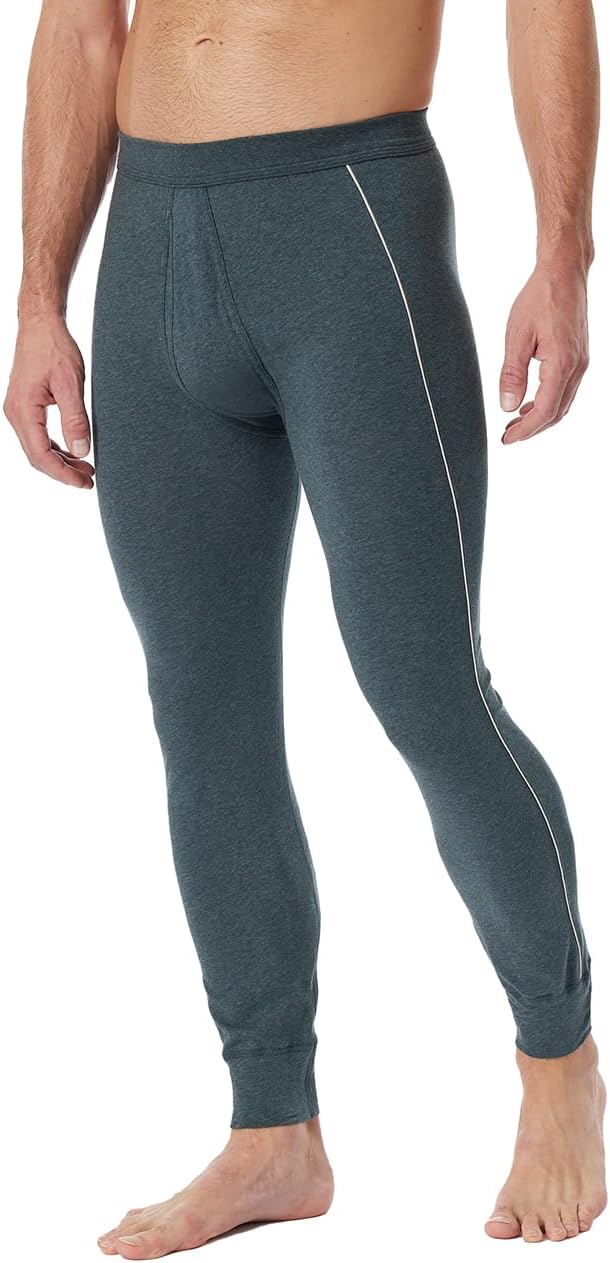 Schiesser Herren lange Unterhose mit Eingriff - Comfort Fit M Blau-mel._181840, M Blau-mel._181840