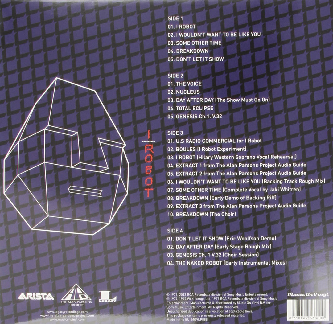 I Robot =legacy=, Vinyl