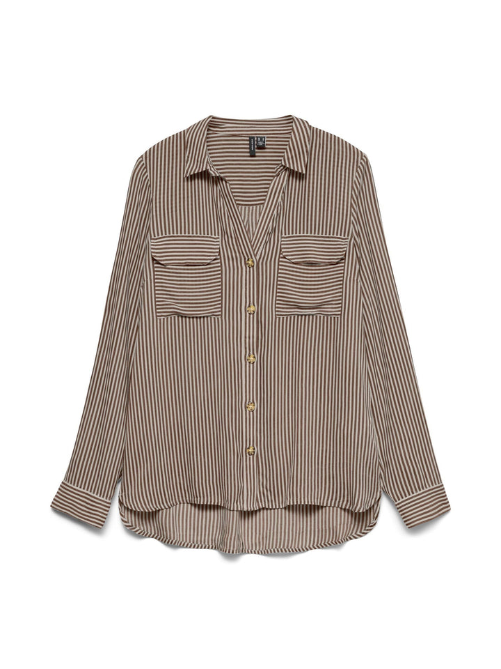 VERO MODA Female Hemd VMCBUMPY Hemd | Shirt 44 Cocoa Brown, 44 Cocoa Brown