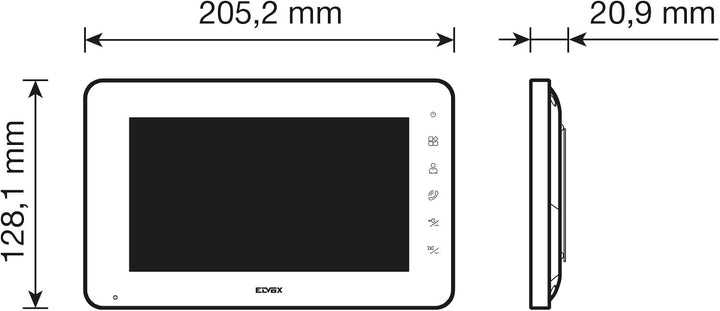 VIMAR K42912 7in-Freisprech-LCD-Farb-Zusatzmonitor mit kapazitiver Tastatur für Set AP-Videohaustele