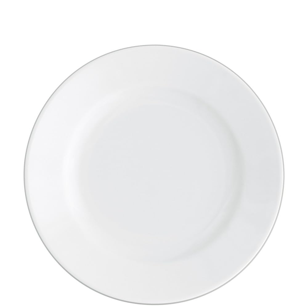 KAHLA Pronto Line Frühstücksteller 20,5 cm Line cool gray | Beilagenteller mit grauer Linie aus Porz