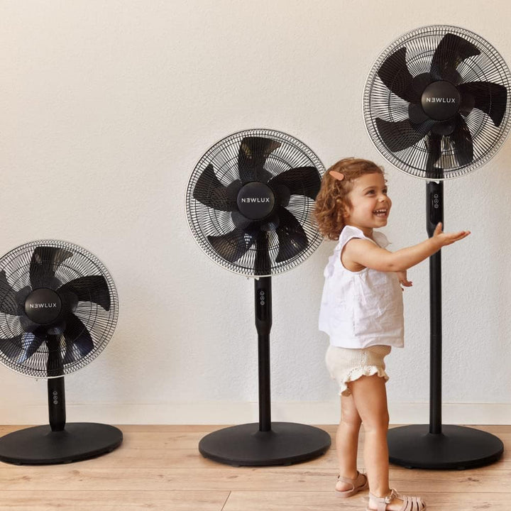 Newlux - Standventilator mit Fernbedienung, 3-in-1 W1050 Smart 10 Flügel, Durchmesser 40 cm, 3 Vel u