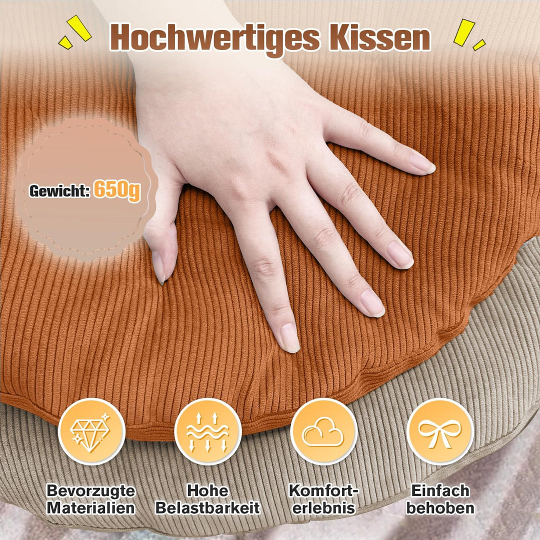 Sitzkissen Rund 30cm Dicke 6cm 1 Stück Bodenkissen Rund Sitzpolster Stuhlauflage Sitzpolster Stuhlki
