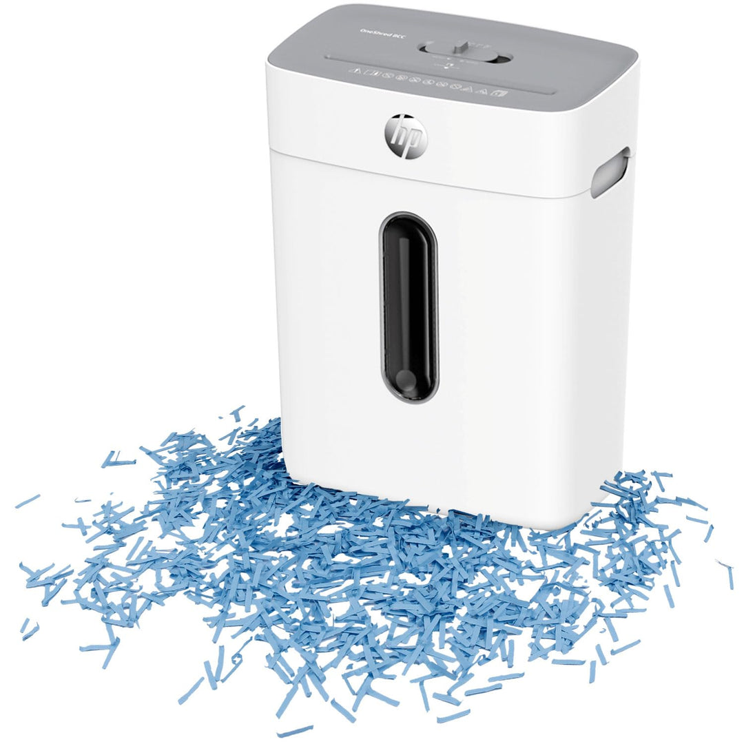 HP OneShred 8CC, Aktenvernichter, Sicherheitsstufe P-4, Cross Cut, 8 Blatt, 2801, Partikelschnitt we