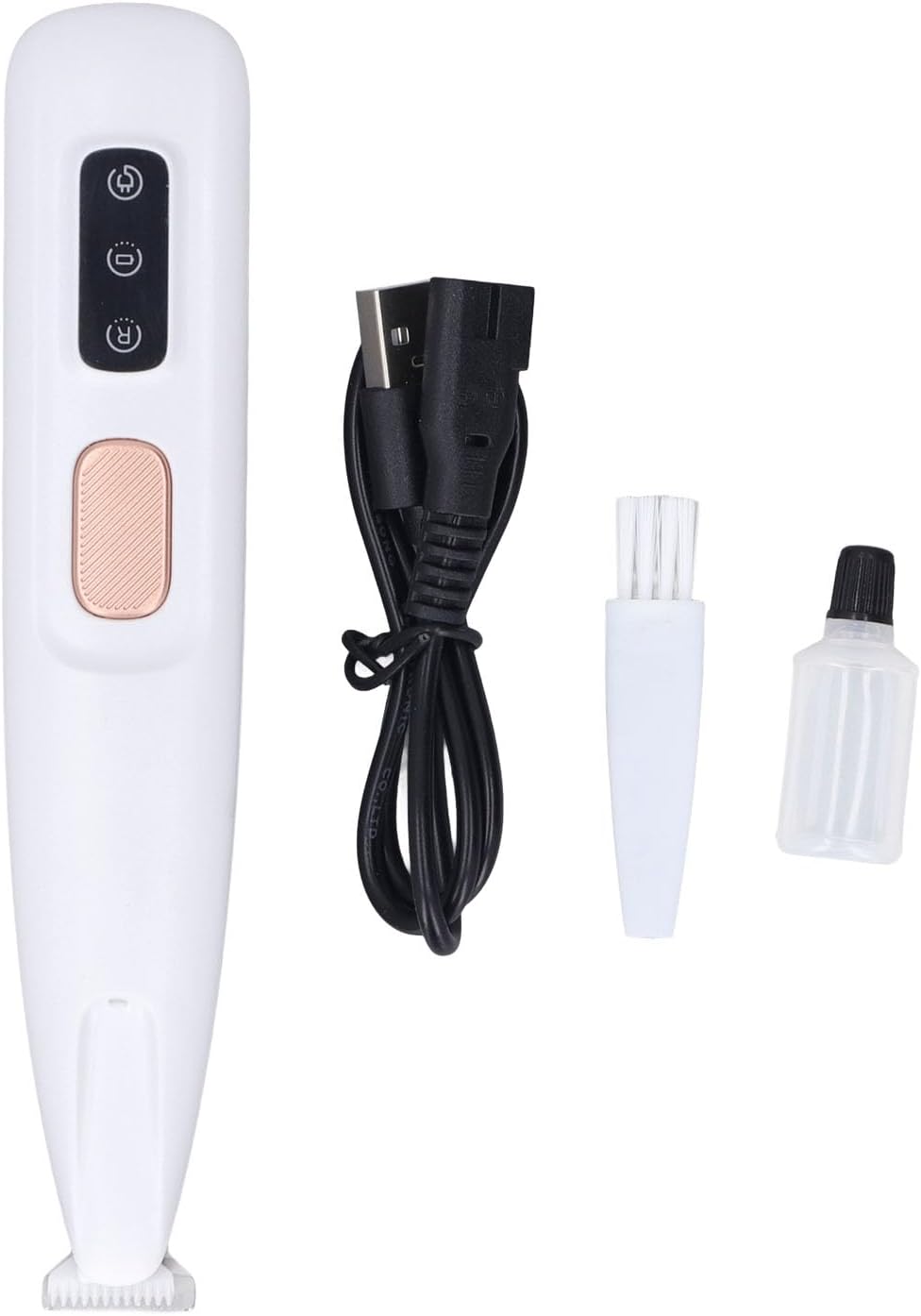 Elektrischer Trimmer, Leiser Betrieb, Fellpflegegerät für Ohren, Augen und Pfoten von Haustieren mit